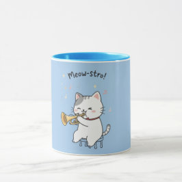 Rolig Trumpet Katt – Söt Feline Jazz  Mugg