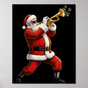 Rolig Trumpet Tomte Jul Grafisk Spelare Trump Poster