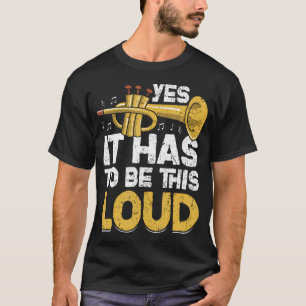 Rolig Trumpetspelare Band Män Kvinnor Trumpetare O T Shirt