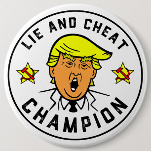 Rolig Trumps lögn och fusk mästare Knapp