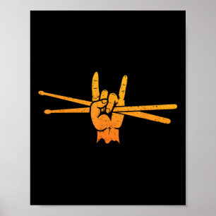 Rolig trumslagare konst för män kvinnor barn trumm poster