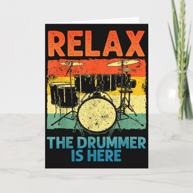 Rolig Trumslagarkonst För Män Kvinnor Drumline Tru Kort (Framsida)