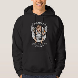 Rolig tryck - Rolig väktarängel Hoodie