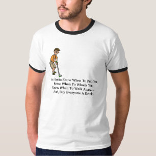 Rolig Tshirt för GolfMottotecknad T-shirt