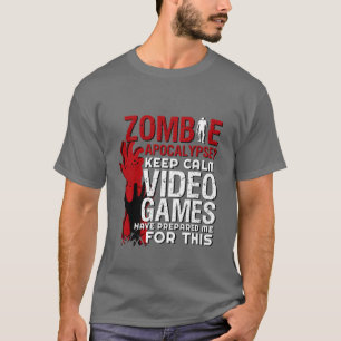 Rolig Tshirt för ZombieapokalypsGrunge för Gamer Tee Shirt