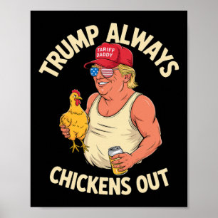 Rolig tull pappa meme skjorta Taco Trump Alltid Ch Poster