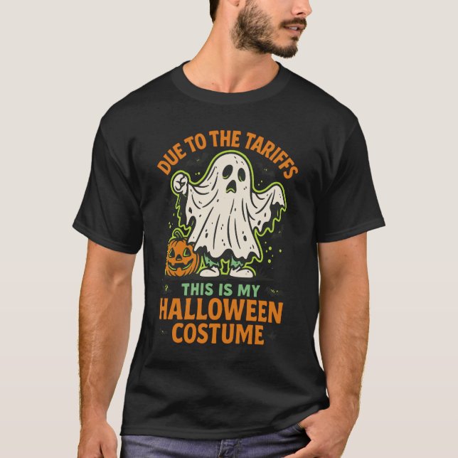 Rolig tullande spök Halloween-kostym T Shirt (Framsida)