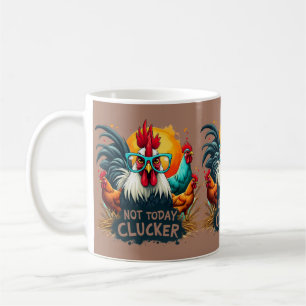 Rolig Tupp "Inte Idag Clucker" Bondgårdsliv Konst Kaffemugg