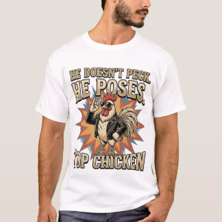Rolig Tupp Kyckling Gårdsplan Humor T Shirt