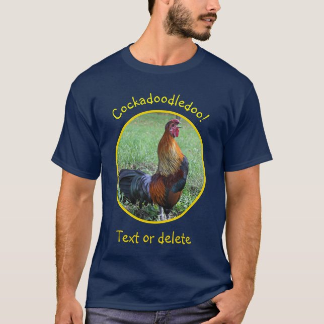 Rolig tupp som gal  t shirt (Framsida)