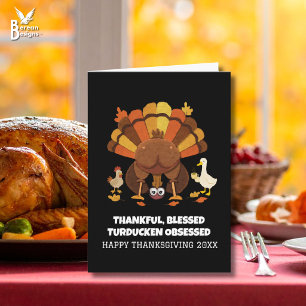 Rolig Turducken Thanksgiving Kort