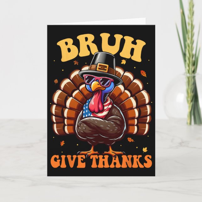 Rolig Turk Bruh Meme Citat Thanksgiving Tröjor  Kort (Framsida)