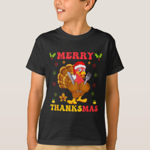 Rolig Turk Santa Glad Thanksmas Jul Tack T Shirt