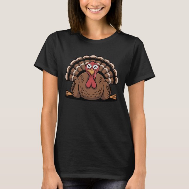 Rolig Turk Spread Thanksgiving T Shirt (Framsida)