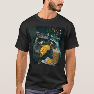 Rolig Tvättbjörn Äter Tacos För Cinco De T Shirt