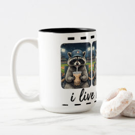 Rolig Tvättbjörn Baseboll Kaffe Mugg – Jag Bor Här