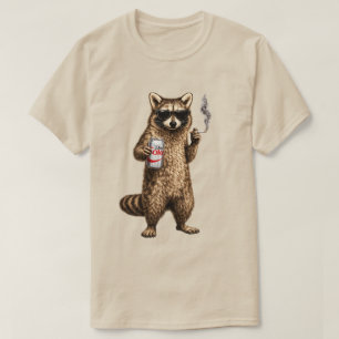 Rolig tvättbjörn dricker dietdryck – Coola solglas T Shirt