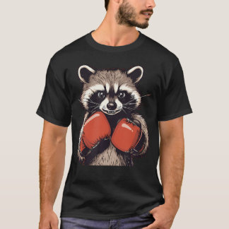 Rolig Tvättbjörn För Sport Och Boxningshandskor T Shirt