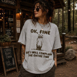 Rolig tvättbjörn klagar meme t shirt