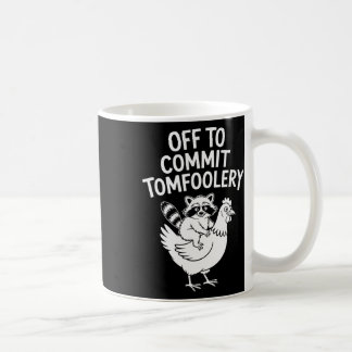 Rolig Tvättbjörn Kyckling Äventyr Humor Djurälskar Kaffemugg