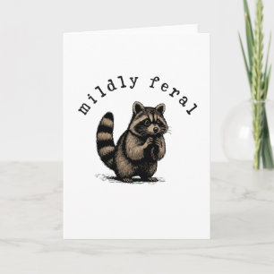 Rolig Tvättbjörn Något Vild Introvert Humor Djur Kort