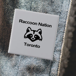 Rolig Tvättbjörn Nation Toronto Ljust-Entonig Knapp
