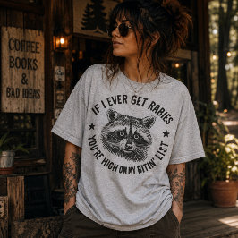 Rolig Tvättbjörn Rabies Bety Lista T Shirt