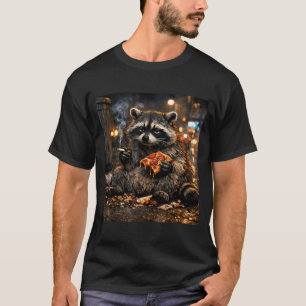 Rolig tvättbjörn som röker cigarett humor meme tvä t shirt