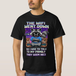 Rolig Tvättbjörn Spelande Meme T Shirt