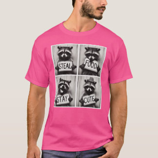 Rolig tvättbjörn stjäl mat förblir söt vän t shirt