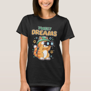 Rolig Tweet Drömmar Söt Katt Fågelskådning Småbarn T Shirt