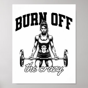 Rolig tyngdlyftning Bodybuilding Kraft Lyftande Sä Poster
