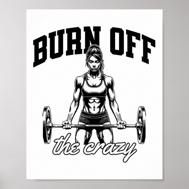Rolig tyngdlyftning Bodybuilding Kraft Lyftande Sä Poster (Framsidan)