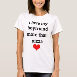 Rolig typografi för Alla hjärtans dag Pojkvän Pizz T Shirt