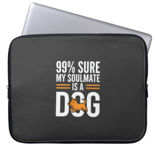 Rolig typografi för hundälskare om hundens själsfr laptop fodral