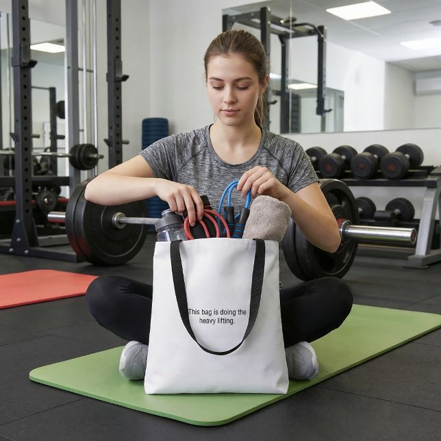 Rolig typografi humor snygg  kul  citat toteväska tygkasse (Skapare uppladdad)