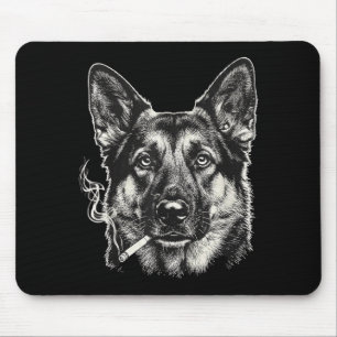 Rolig tysk hund meme Hund rökande cigarett Do Musmatta