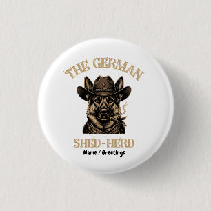 Rolig tysk schäfer cowboy tyska Shed-Herd Knapp