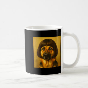Rolig tysk schäferhund Bob frisyr hund meme män kv Kaffemugg