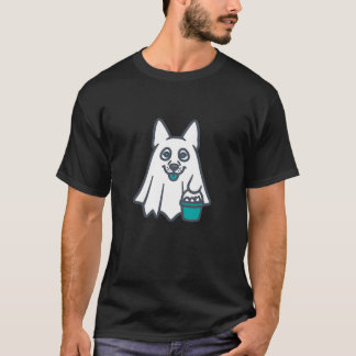 Rolig tysk schäferhund Halloween-spöke Bus eller g T Shirt