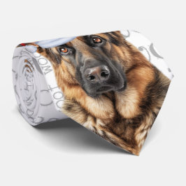 Rolig tysk schäferhund Voff Jul Hundälskare Slips