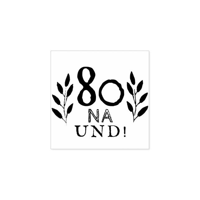 Rolig Tysk Tysk 80 Na und 80-årsfirande Stämpel (Tryck)