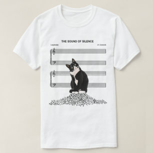 Rolig tyst kattmusikparodi-design t shirt