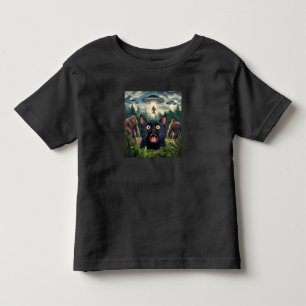 Rolig UFO Bigfoot Katt Selfie Barn Män Kvinnor T Shirt