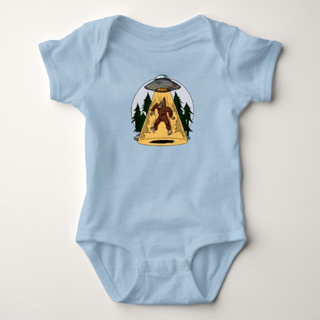 Rolig UFO för Bigfoot främmande kidnappningutrymme T Shirt (Framsida)