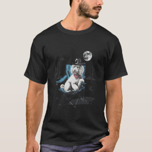 Rolig UFO Utomjording Cowboy Pudel Retro Western H T Shirt