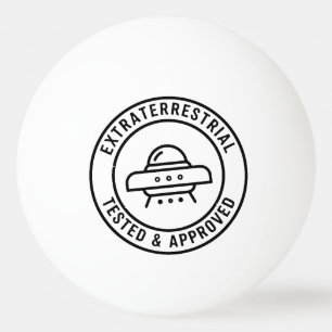 Rolig UFO-utomjordisk rymdvarelse Testad & Godkänd Pingisboll