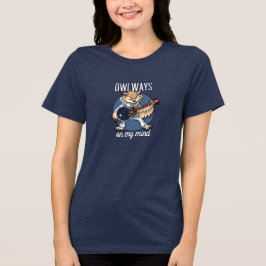 Rolig uggla alltid på min minnesmusik tecknad film t shirt
