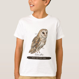 Rolig uggla för barn "Vem? Jag? Tids för tupplur." T Shirt