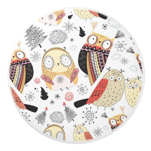 Rolig uggla för struktur knopp (Framsidan)